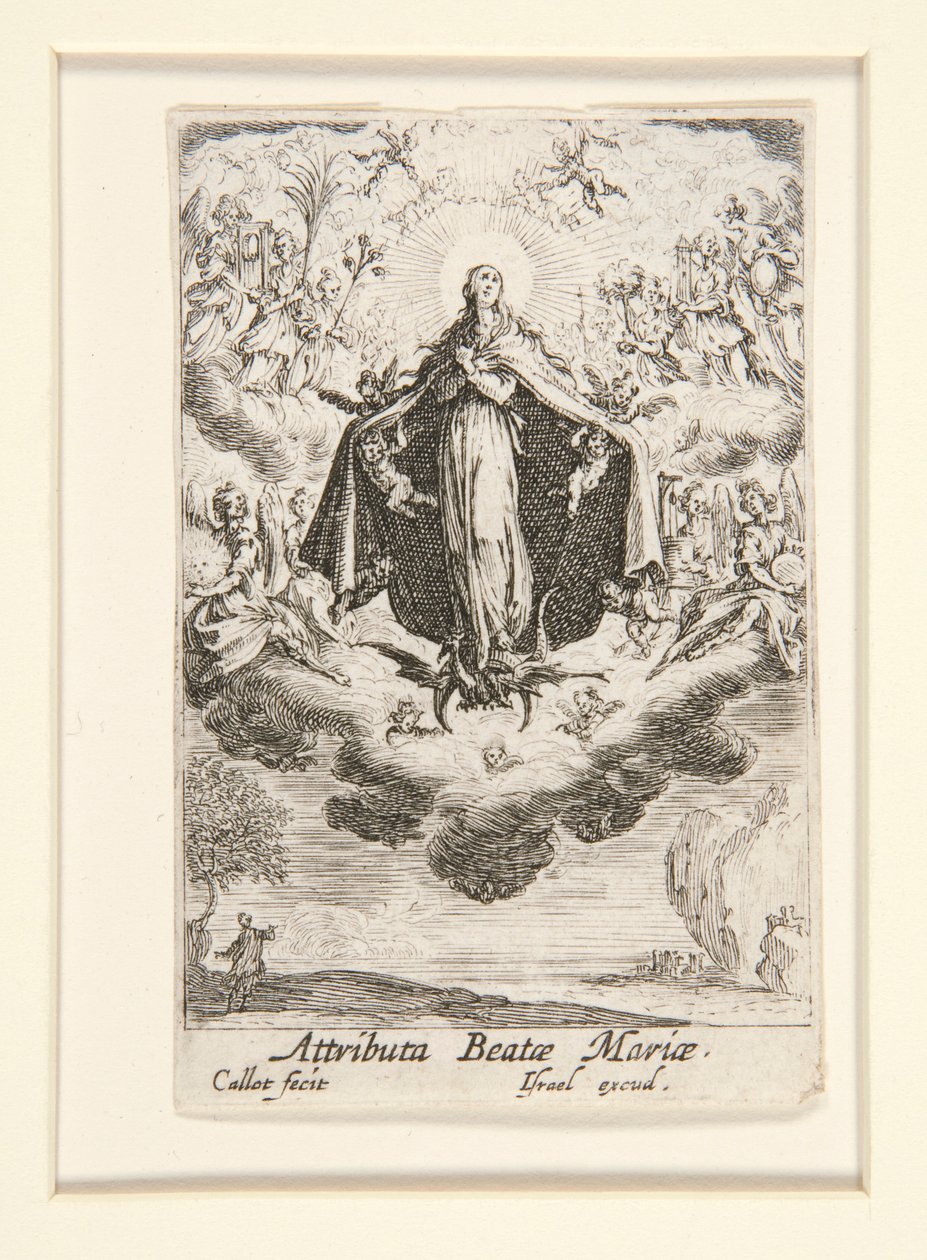 Atribuições da Virgem, n.º 14 de The Life of the Virgin de Jacques Callot