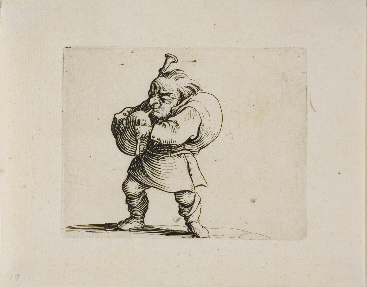 Jogador de gaita de foles, de Varie Figure Gobbi de Jacques Callot