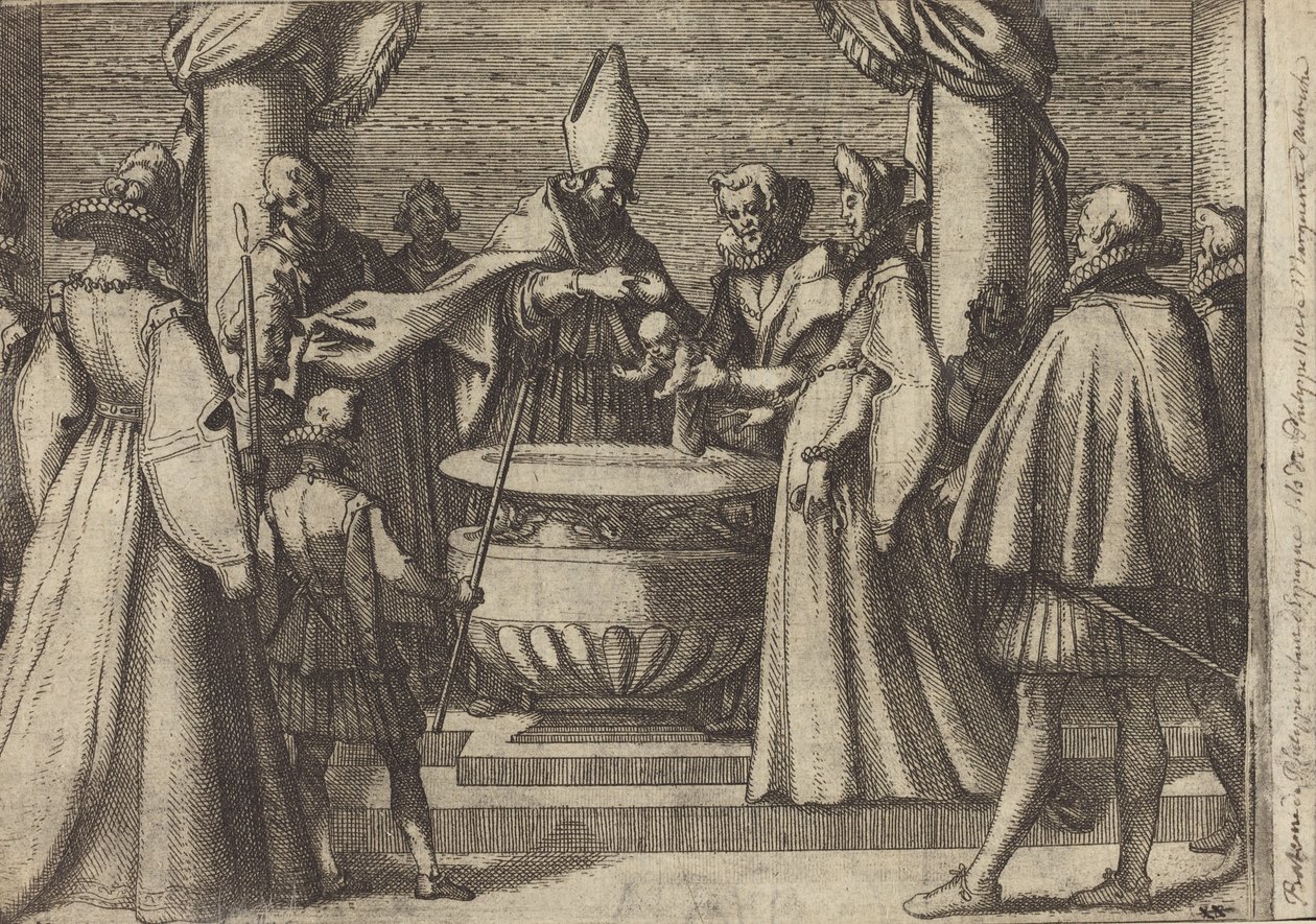 Batismo do príncipe de Espanha [verso] de Jacques Callot