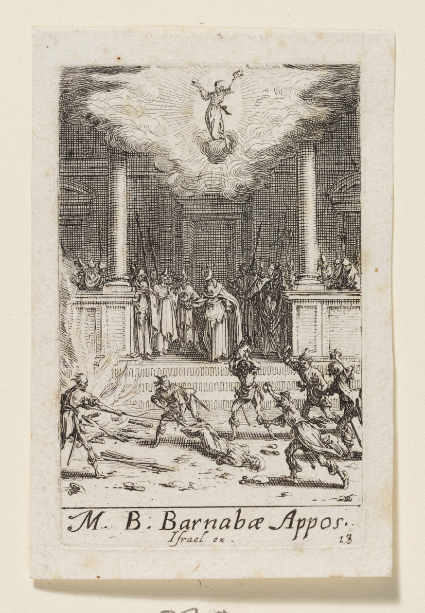 Barnabé, o Apóstolo (Barnabae Apost.) de Jacques Callot