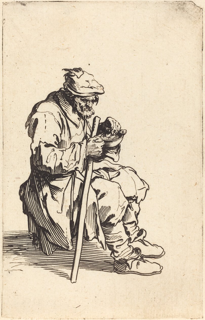 Comer Mendigo, c. 1622. de Jacques Callot