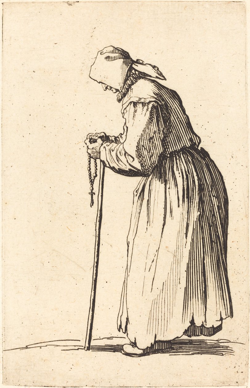 Mendiga com Rosário de Jacques Callot