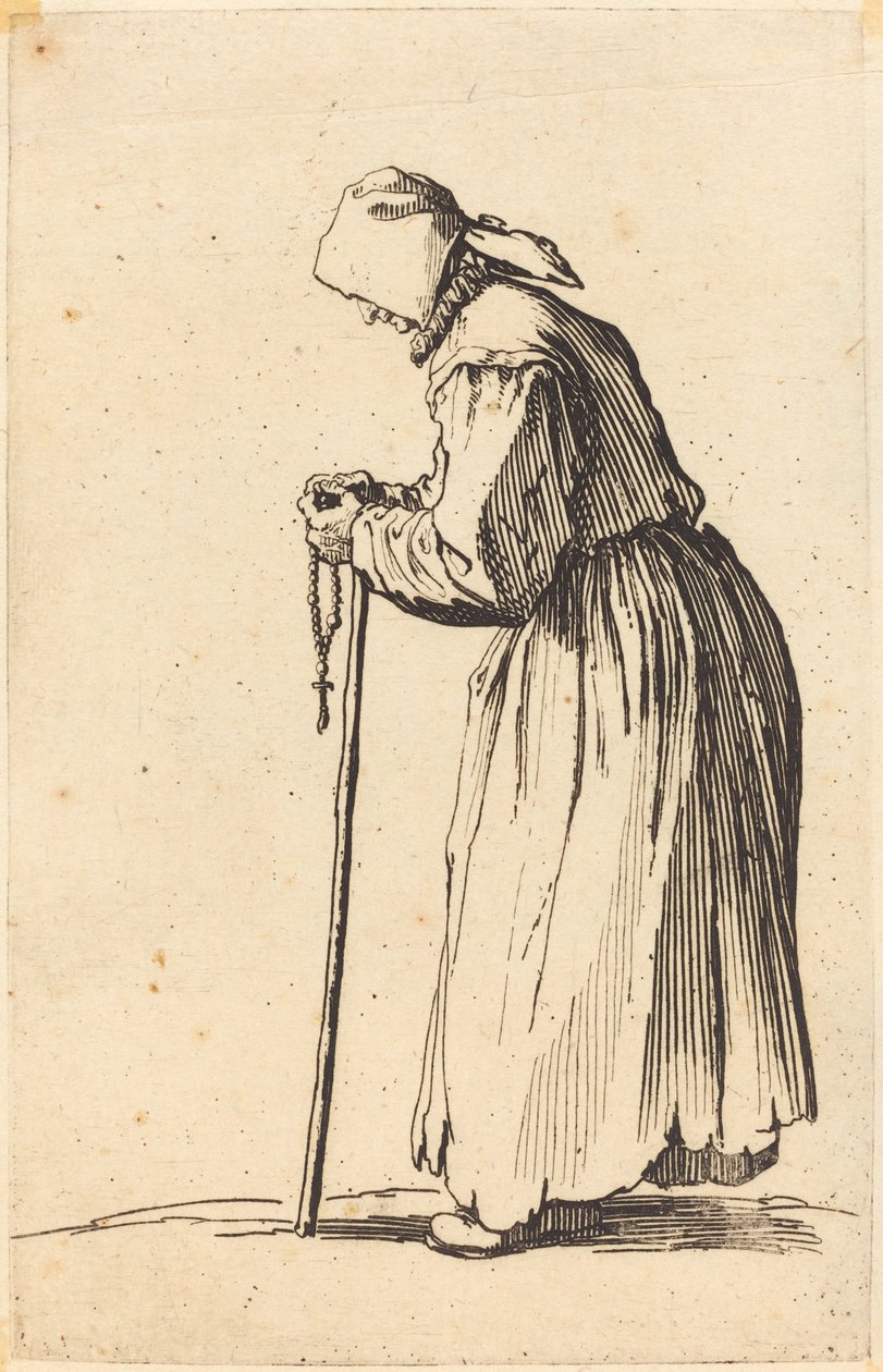 Mendiga com Rosário de Jacques Callot