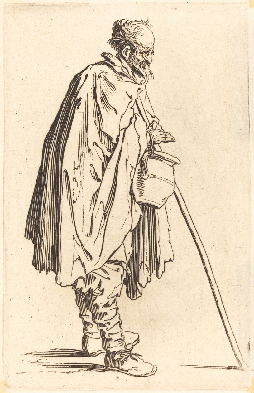 Mendigo com pote de Jacques Callot
