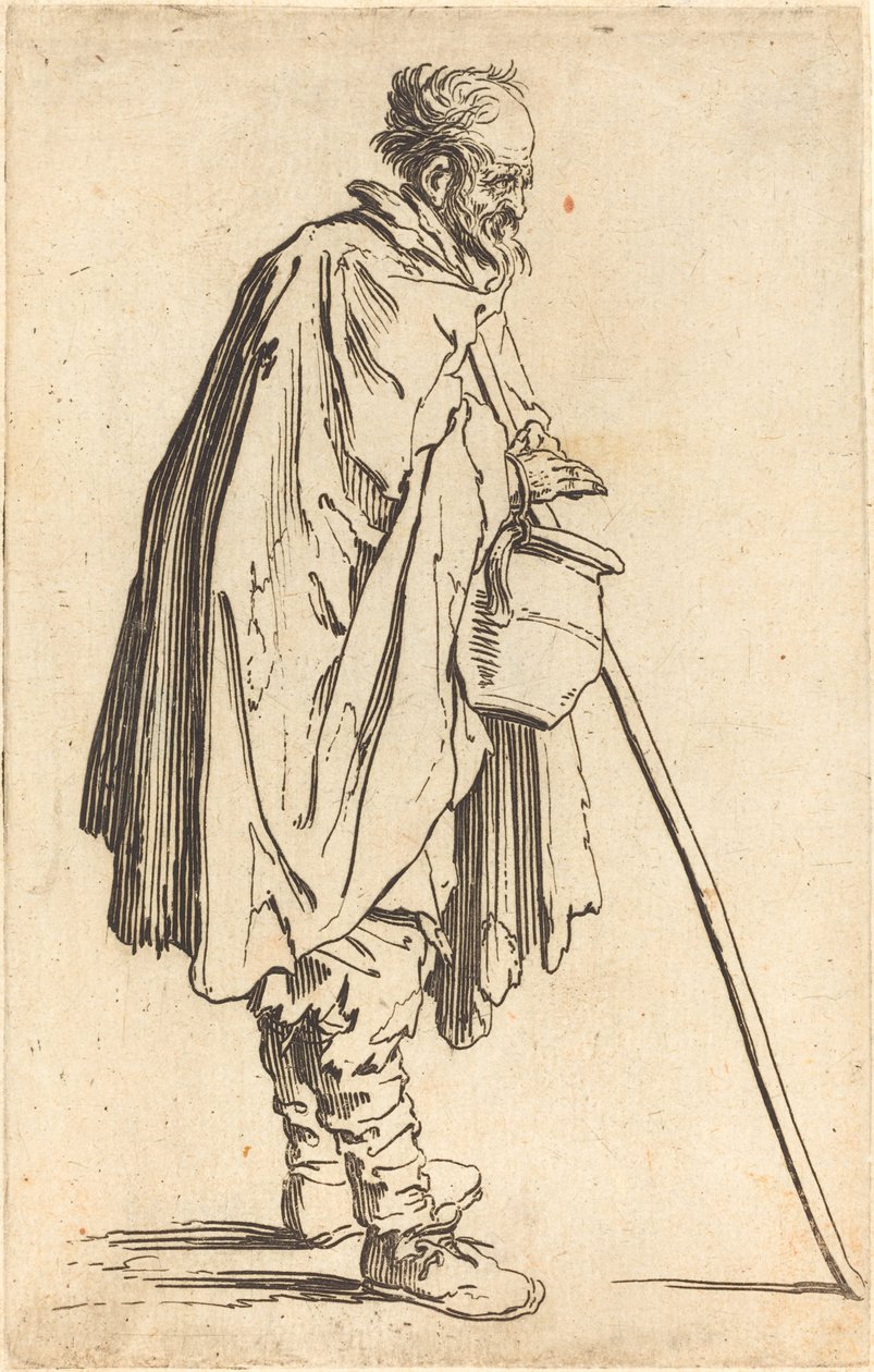 Mendigo com Pote, c. 1622. de Jacques Callot