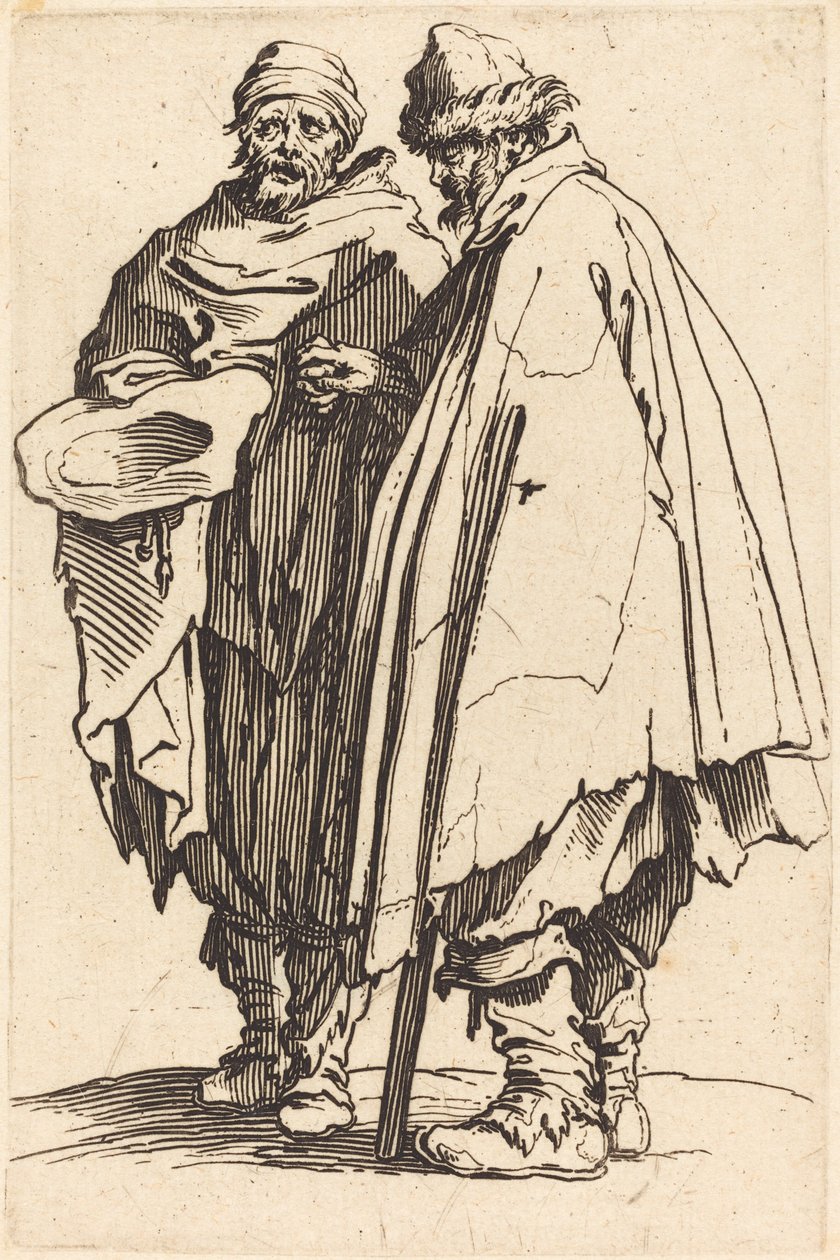 Mendigo Cego e Companheiro de Jacques Callot