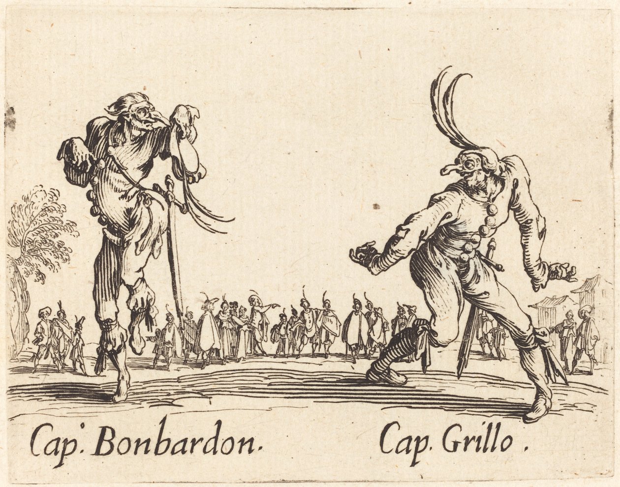 Indivíduo. Bonbardon e Cap. Grilo de Jacques Callot