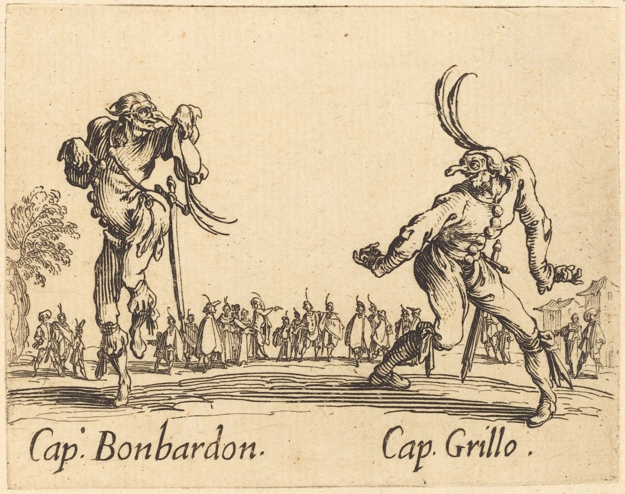 Boné. Bonbardon e Cap. Grillo, c. 1622. de Jacques Callot