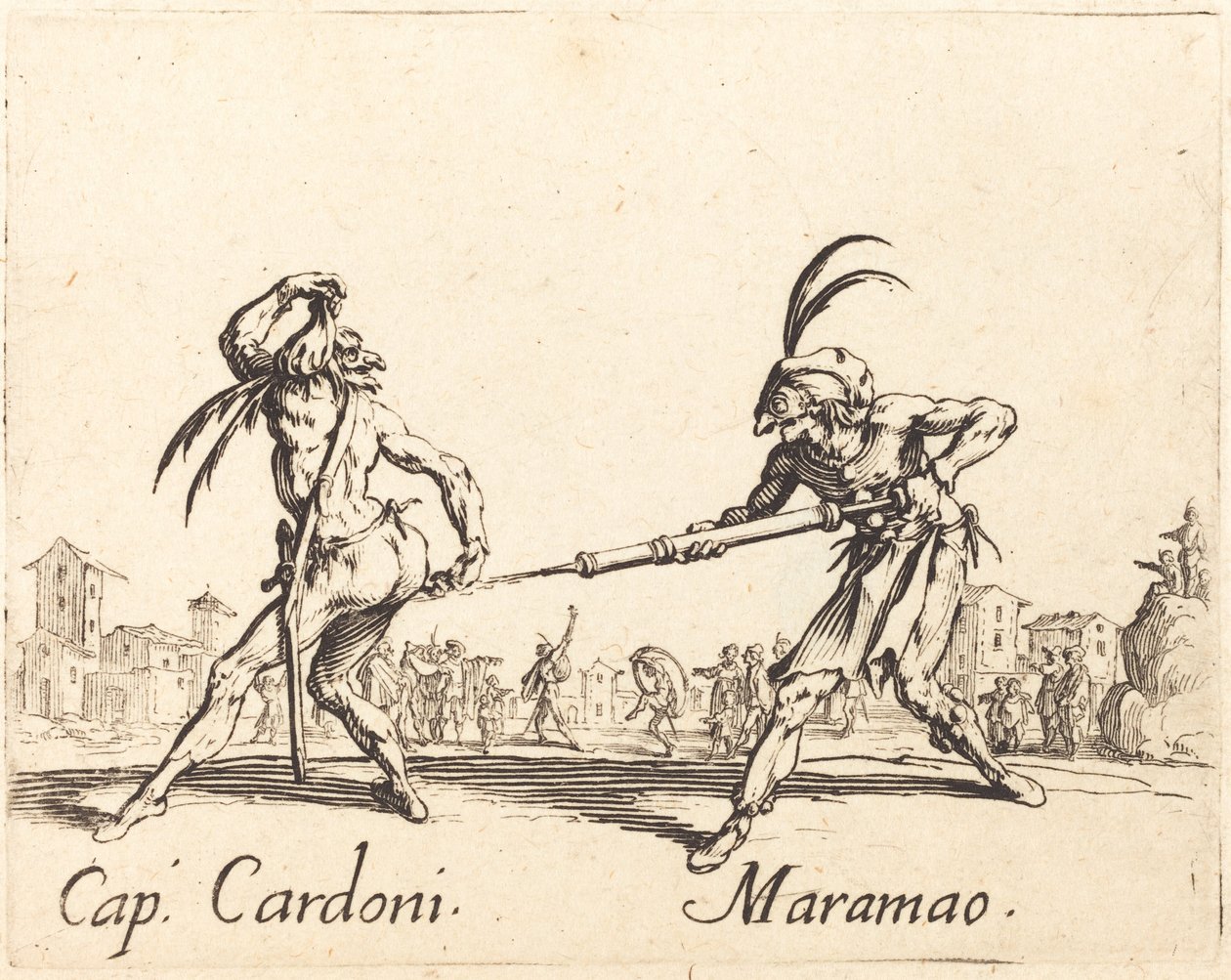 Cap. Cardoni e Maramão, c. 1622. de Jacques Callot