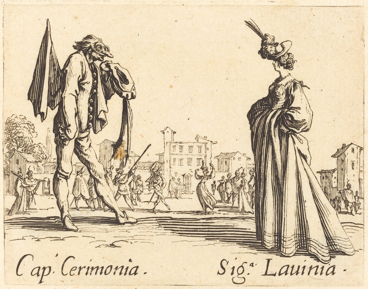 Cap. Cerimonia e Siga. Lavinia, c. 1622. de Jacques Callot