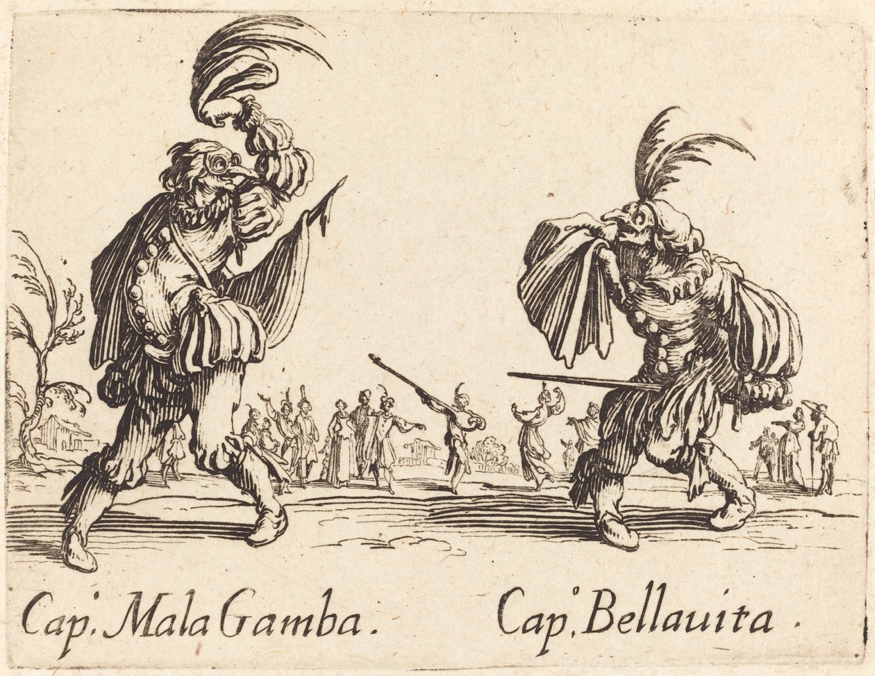 Cap. Mala Gamba e Cap. Bellavita de Jacques Callot