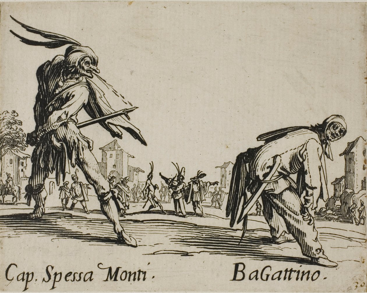 Capitan Spessa Monti - Begattino, prato 10 de Balli di Sfessania de Jacques Callot