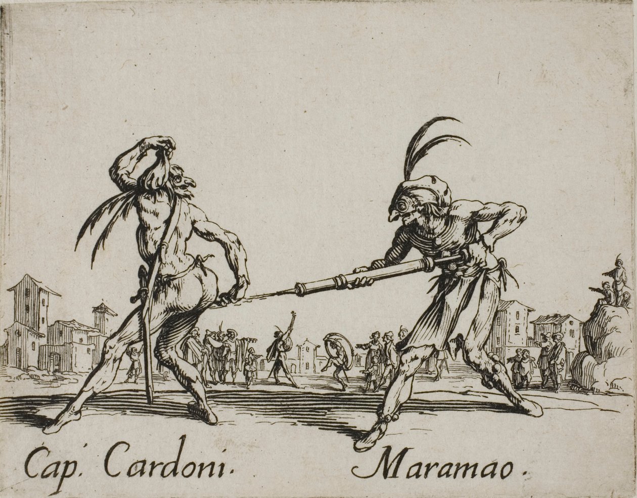 Capitão Cardoni - Maramao, chapa 22 de Balli di Sfessania de Jacques Callot