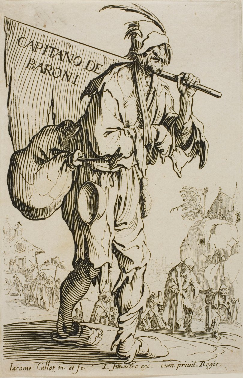 Capitão dos Barões, frontispício de Os Mendigos de Jacques Callot
