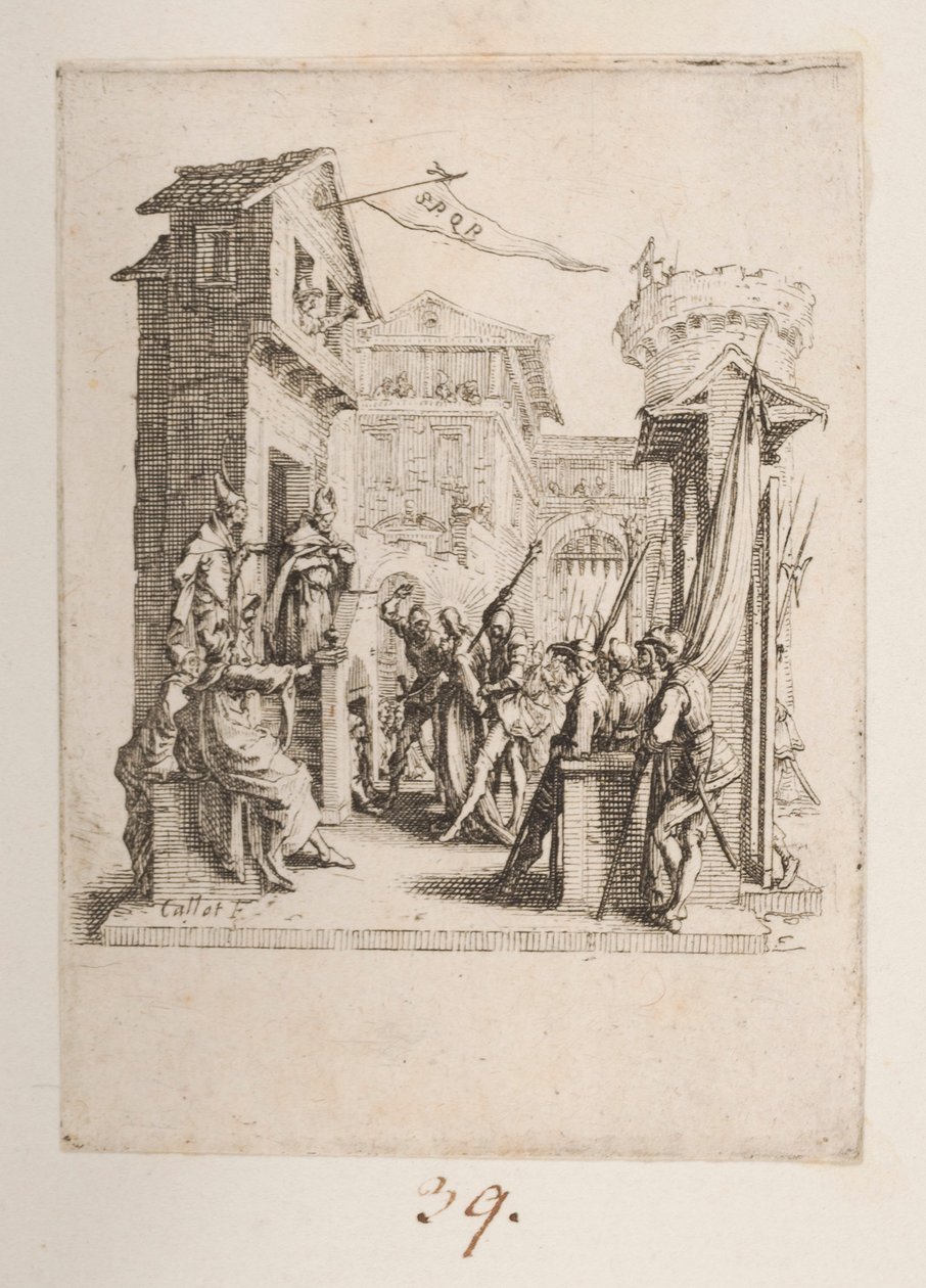 Cristo Levado Antes de Caife, nº. 7 de 11 de La Petite Passion de Jacques Callot