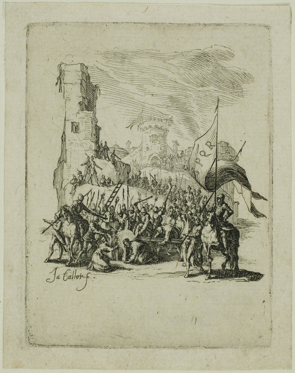 Cristo carregando a cruz, de A Pequena Paixão de Jacques Callot