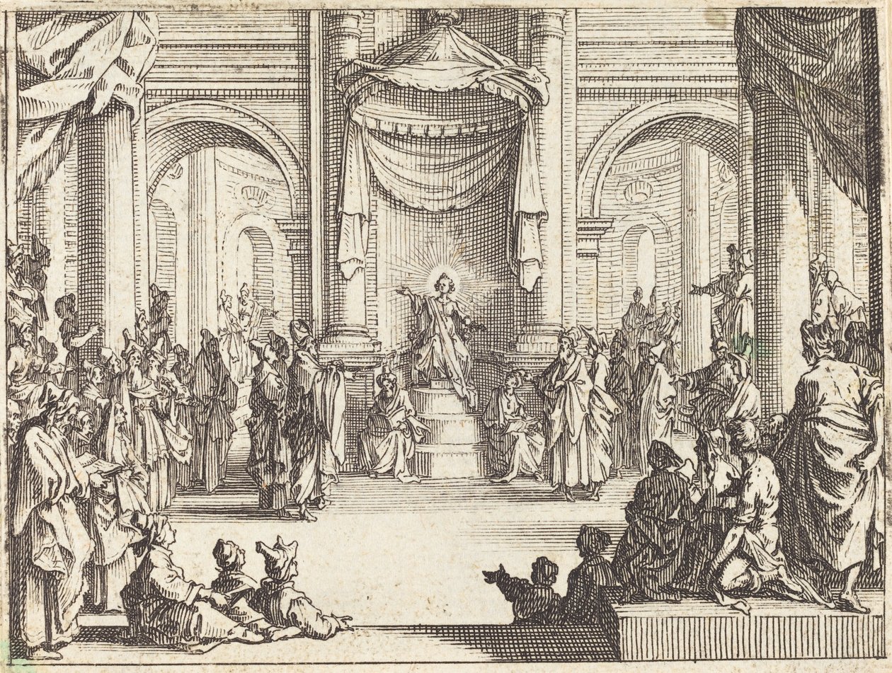 Cristo Disputando com os Médicos, 1635. de Jacques Callot