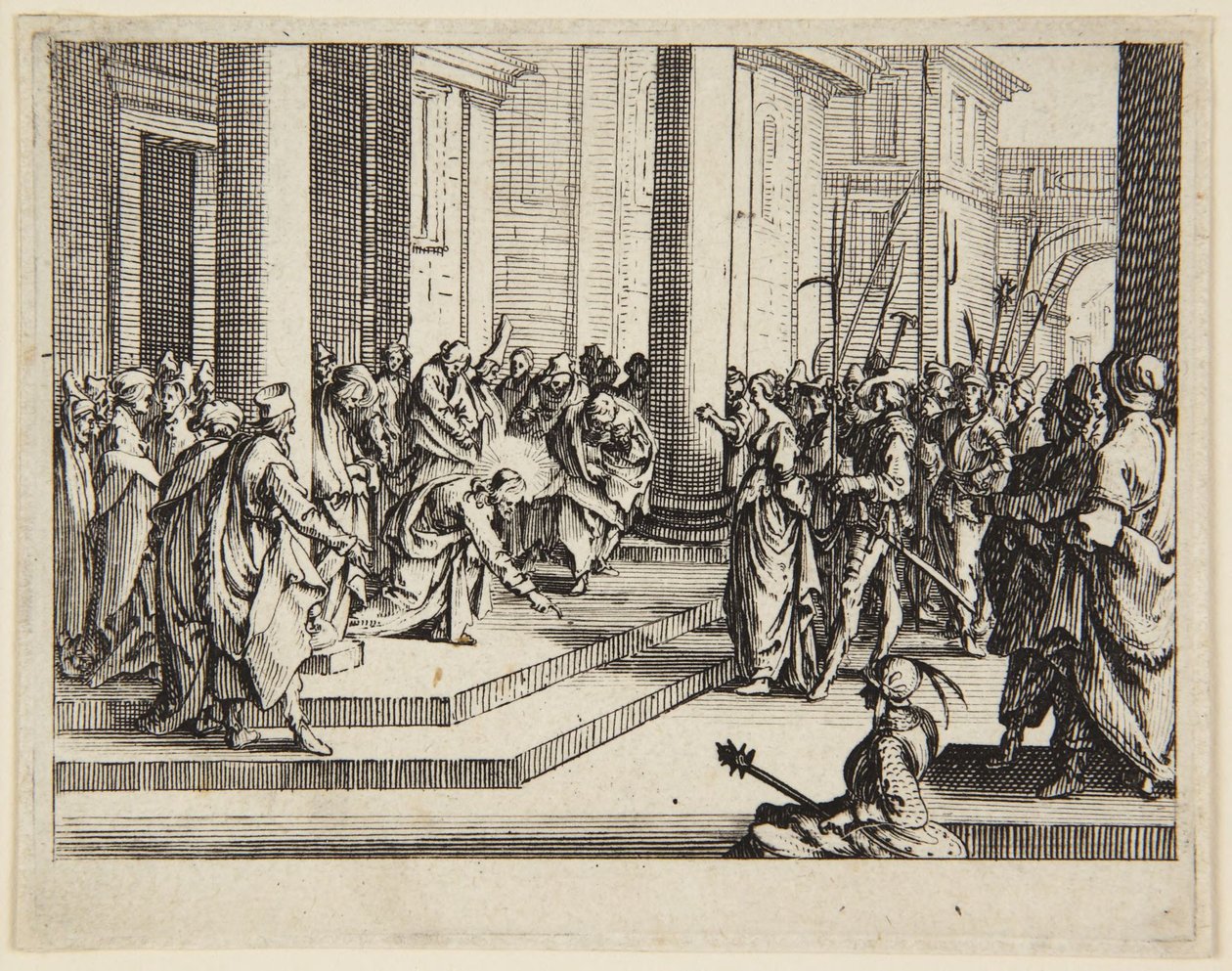 Cristo e a Adúltera de Jacques Callot