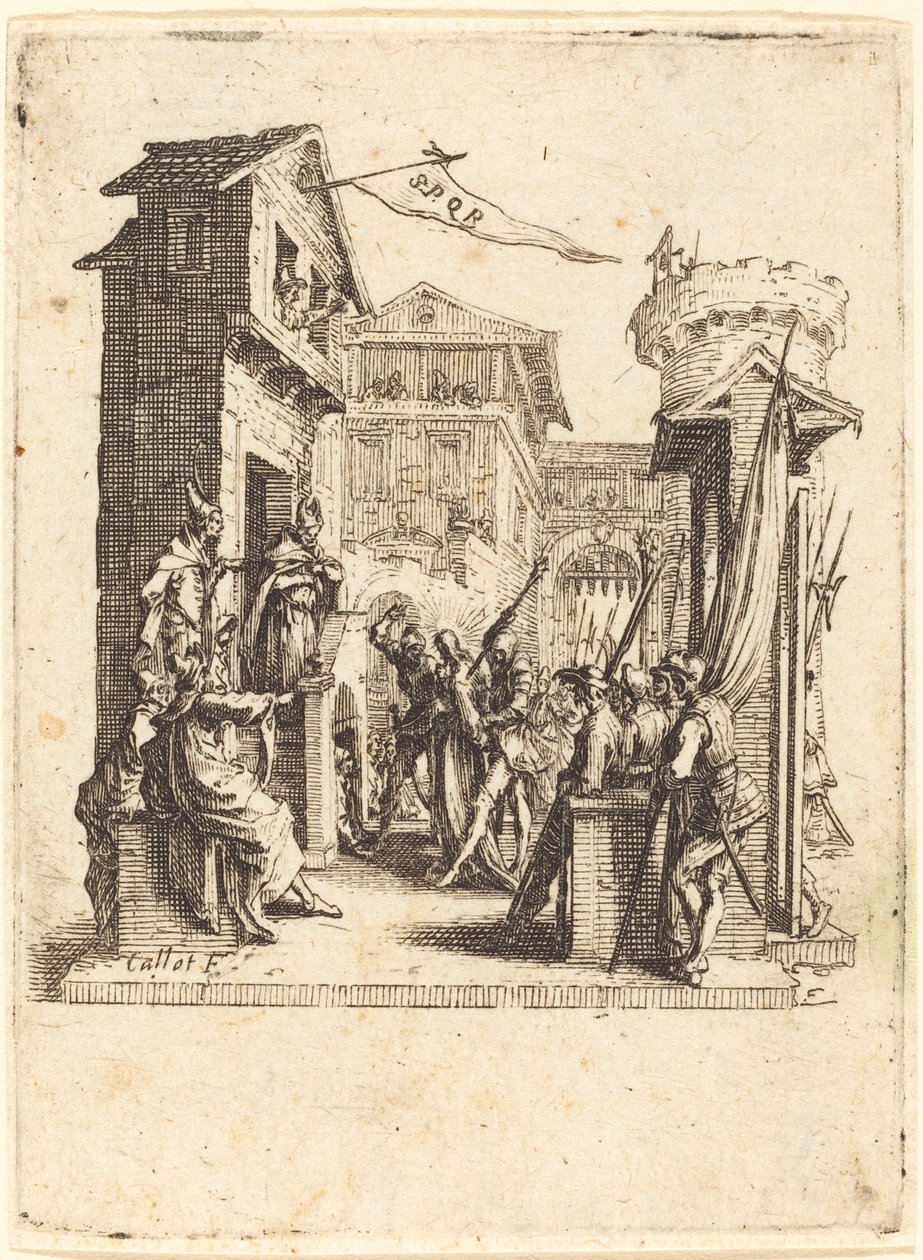Cristo diante de Caifás, c. 16241625. de Jacques Callot