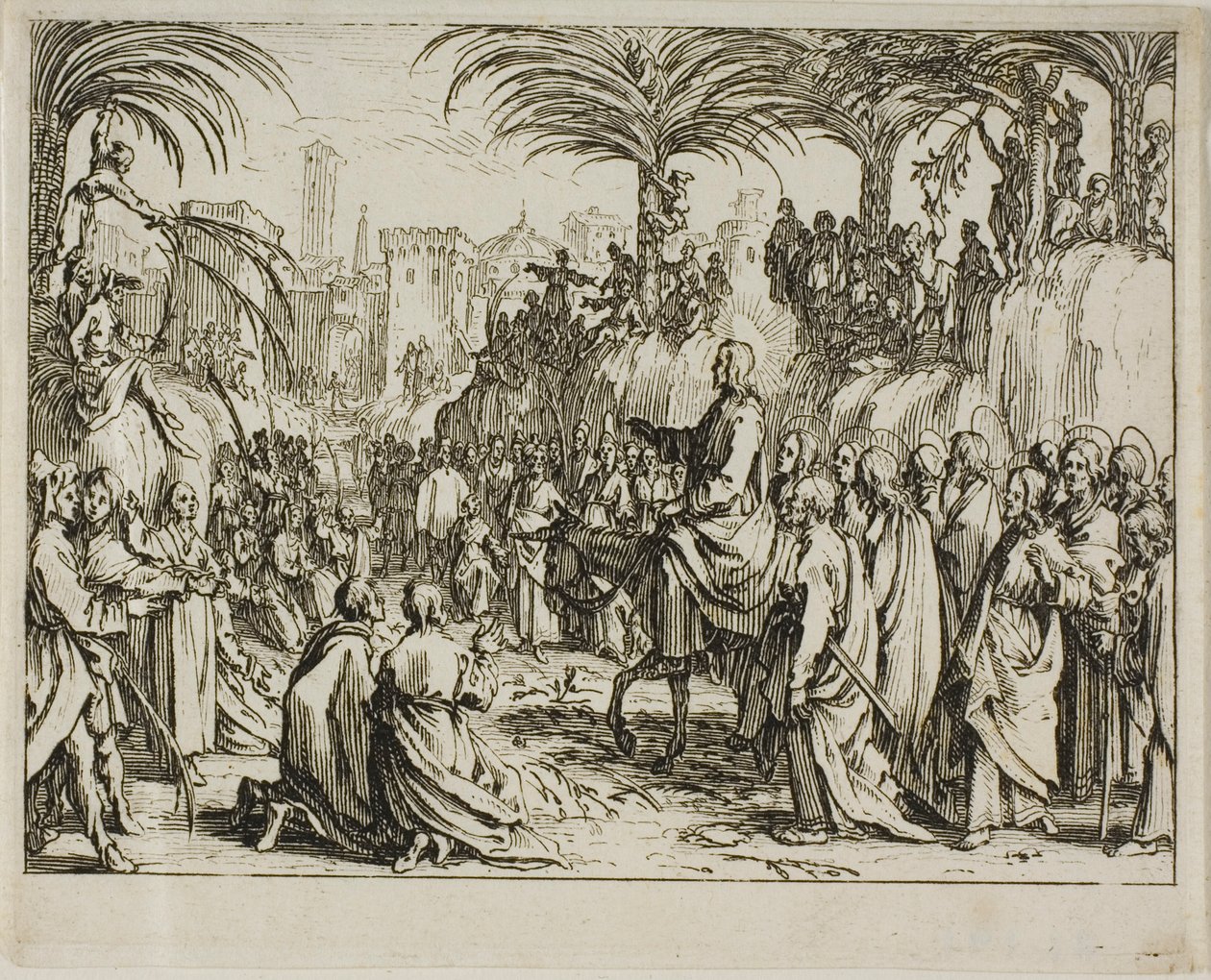 A entrada de Cristo em Jerusalém, do Novo Testamento de Jacques Callot