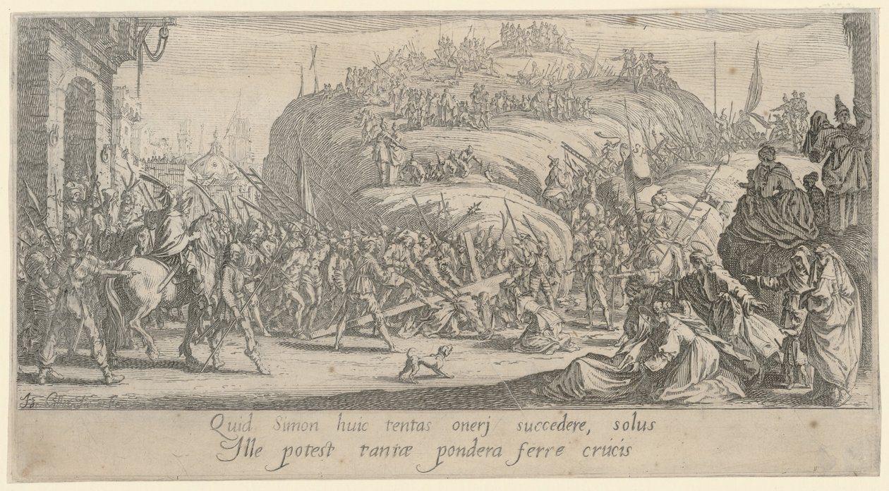 Cristo carrega a cruz de Jacques Callot