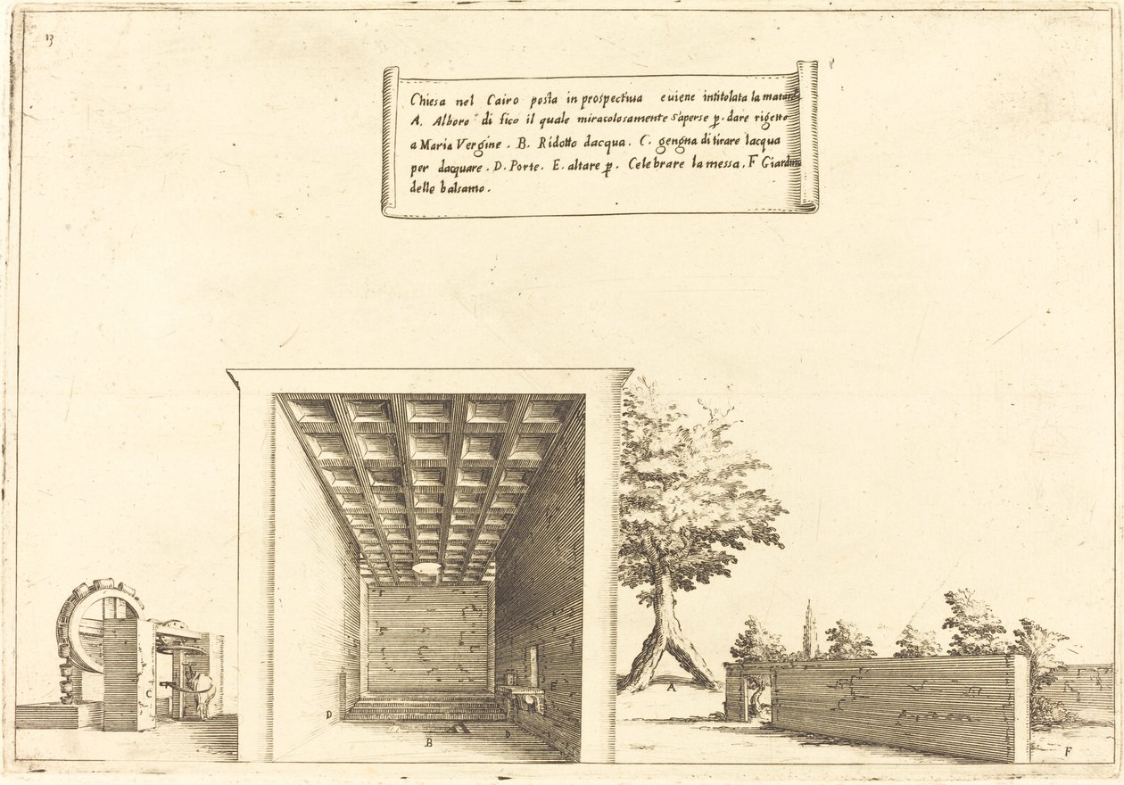 Igreja no Cairo de Jacques Callot