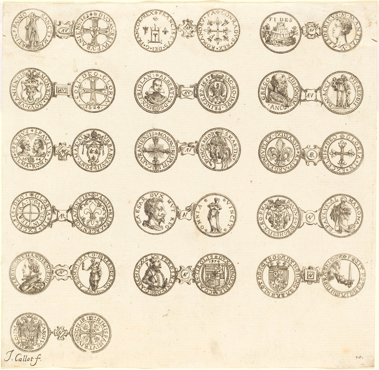 Moedas [placa 10] de Jacques Callot