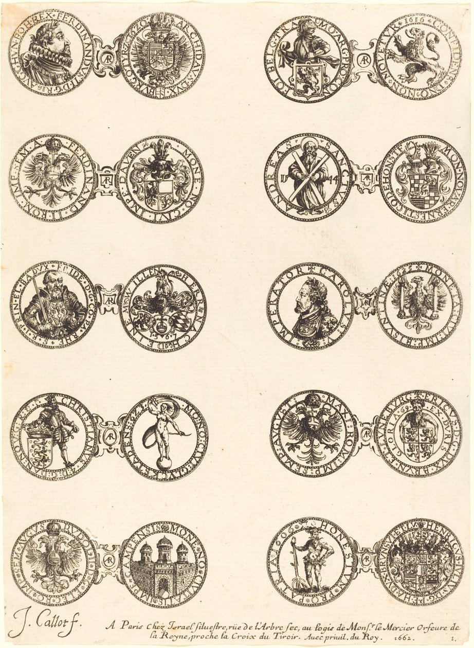 Moedas [placa 1] de Jacques Callot