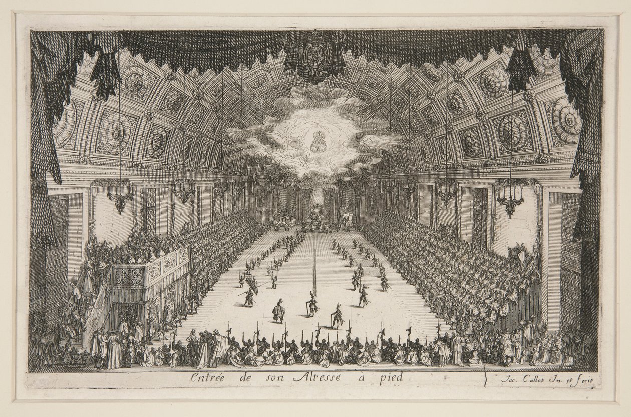 Lutar? a Barreira, Entrada de Sua Alteza a pé de Jacques Callot