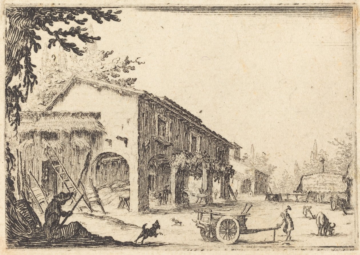 Pátio de uma Fazenda de Jacques Callot