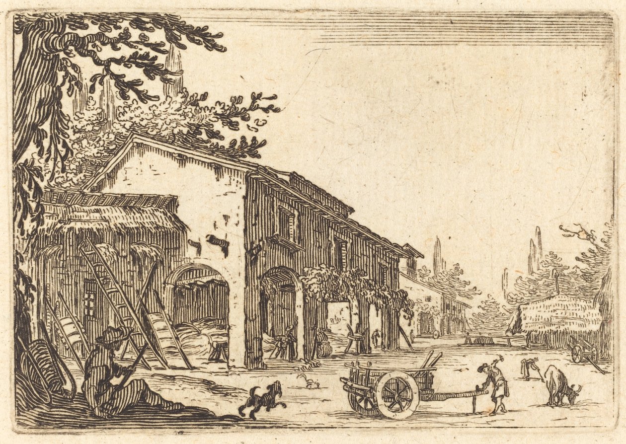 Pátio de uma Fazenda de Jacques Callot