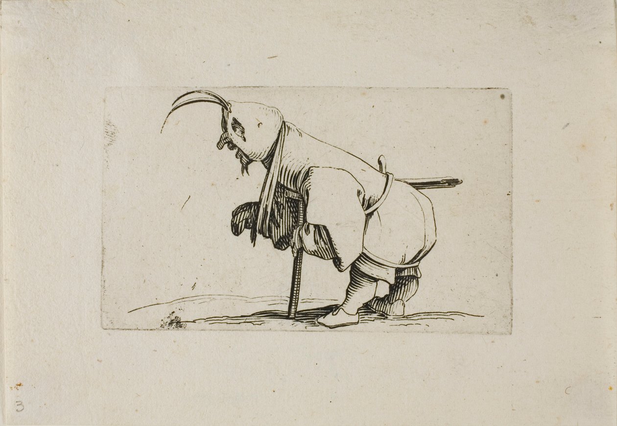 Aleijado com um boné, de Varie Figure Gobbi de Jacques Callot