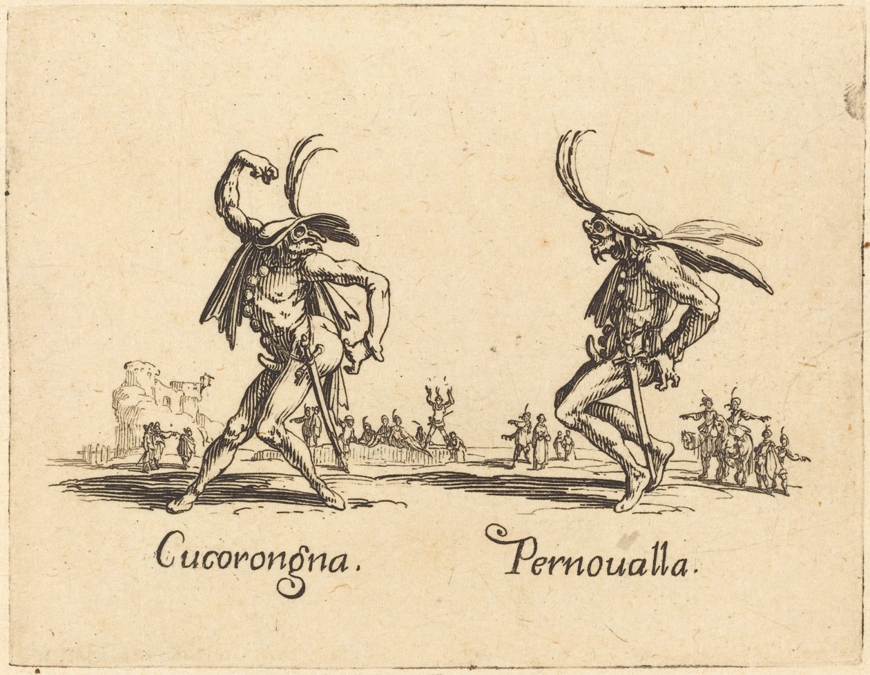 Cucorongna e Pernoualla de Jacques Callot