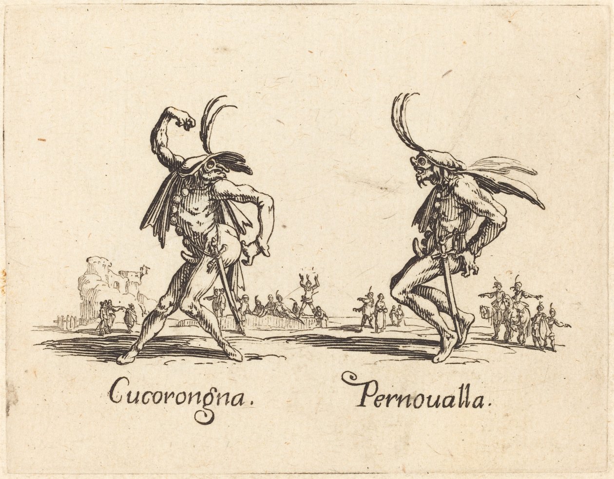 Cucorongna e Pernoualla de Jacques Callot