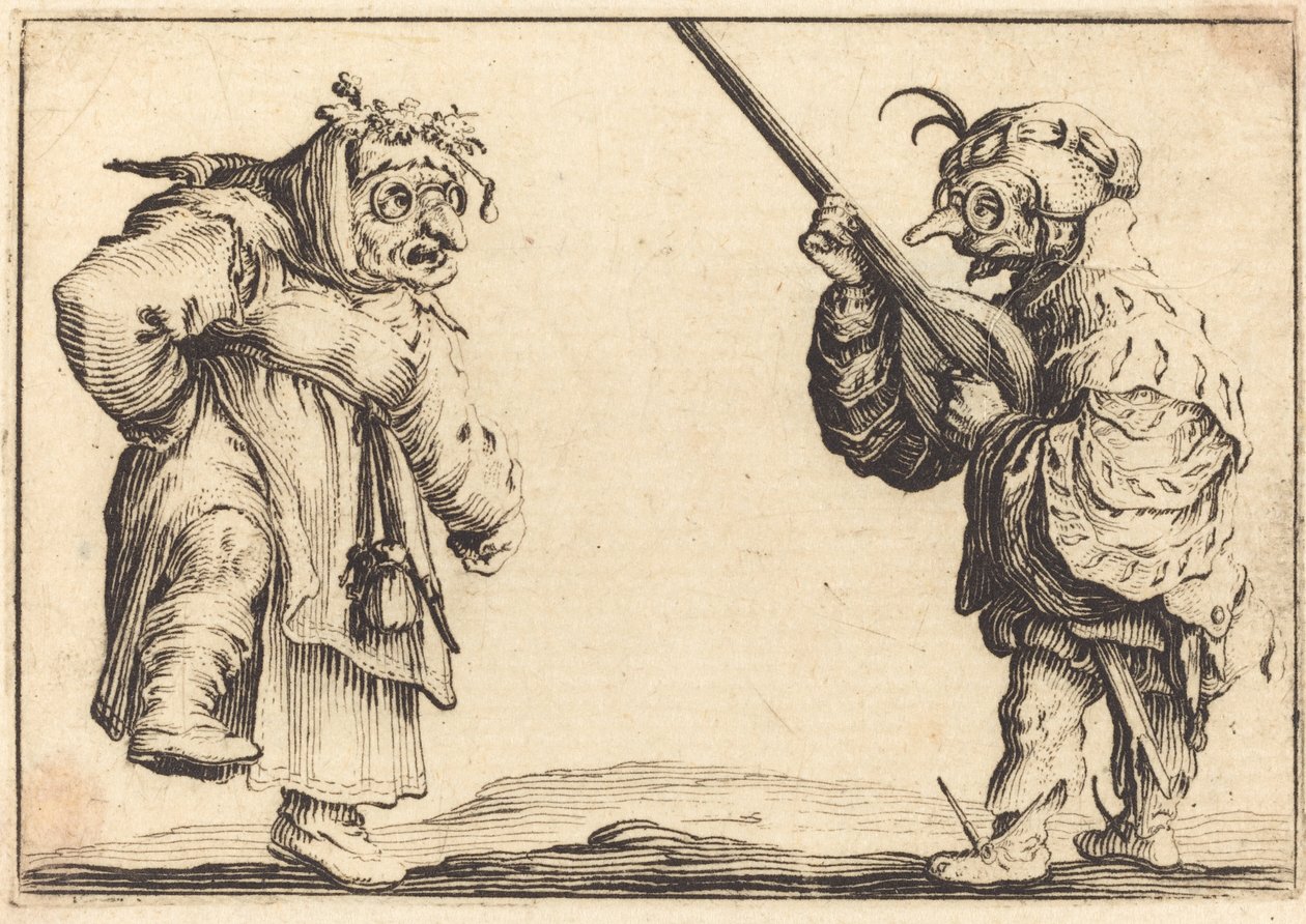 Dançarinos com alaúde de Jacques Callot