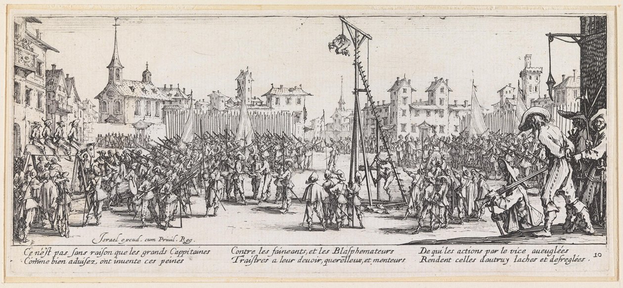 A tortura na forca basculante de Jacques Callot