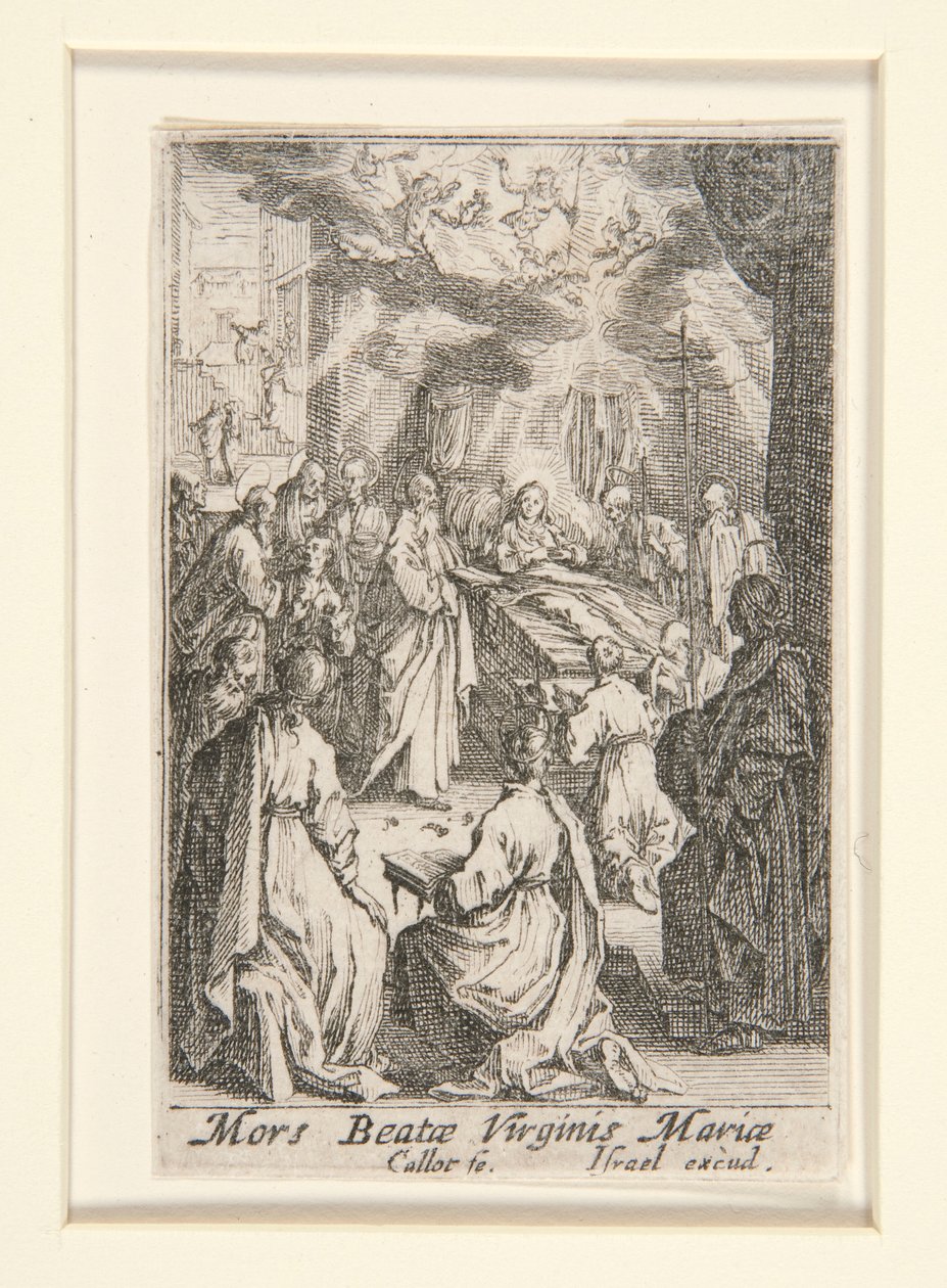 Morte da Virgem, n. 11 de A Vida da Virgem de Jacques Callot