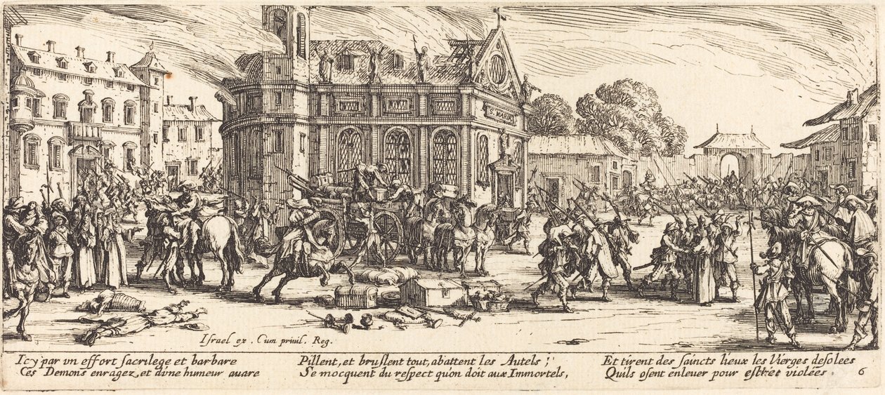 Destruição de um convento de Jacques Callot
