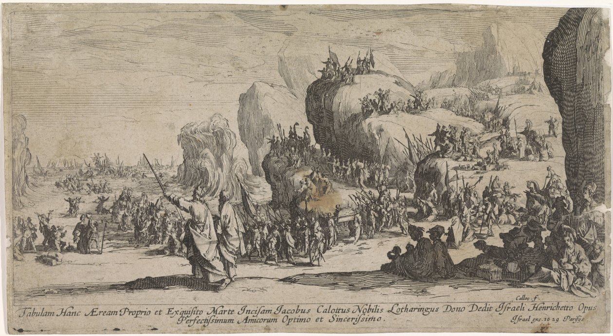 Passagem através do Mar Vermelho de Jacques Callot