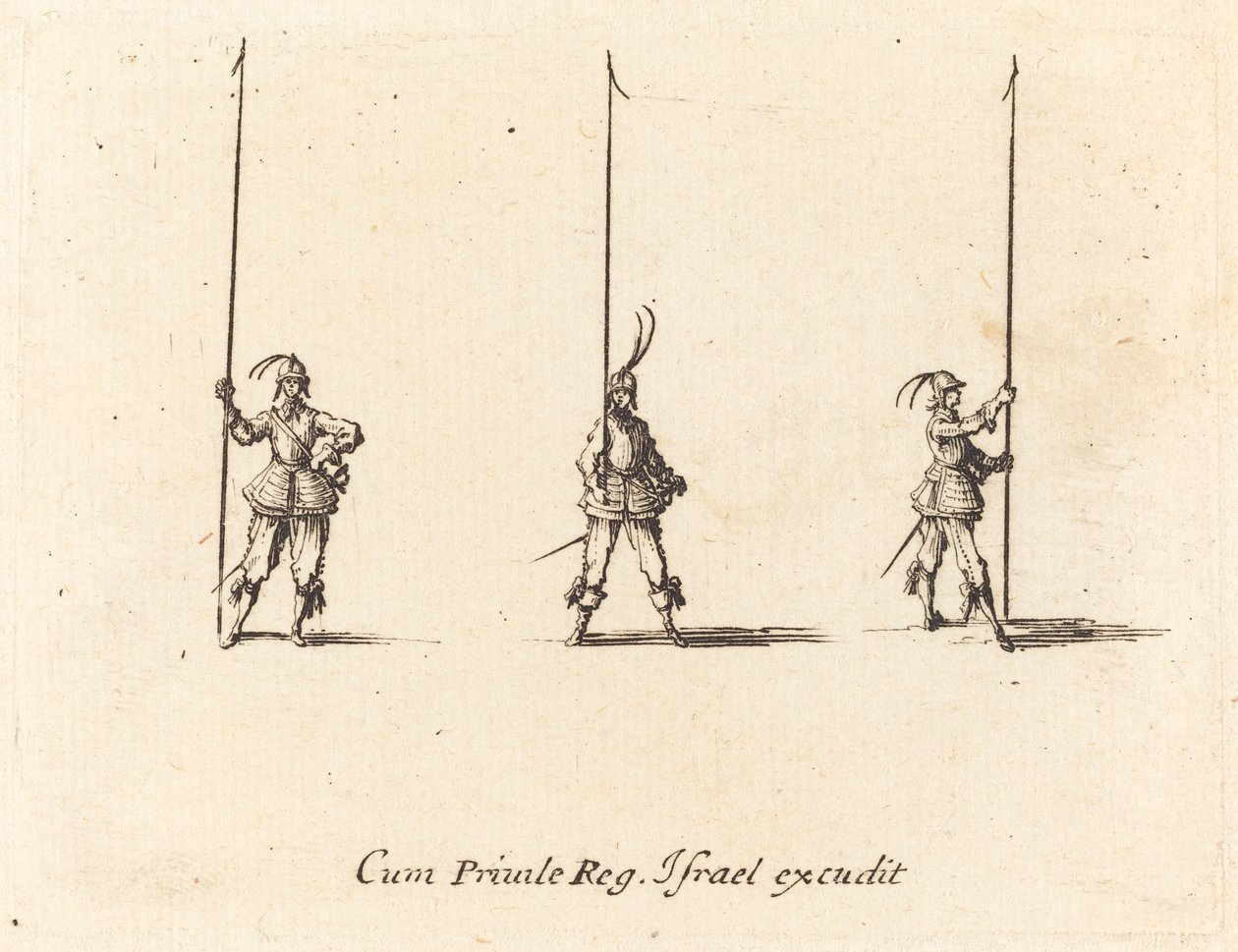 Perfurar com lanças levantadas de Jacques Callot