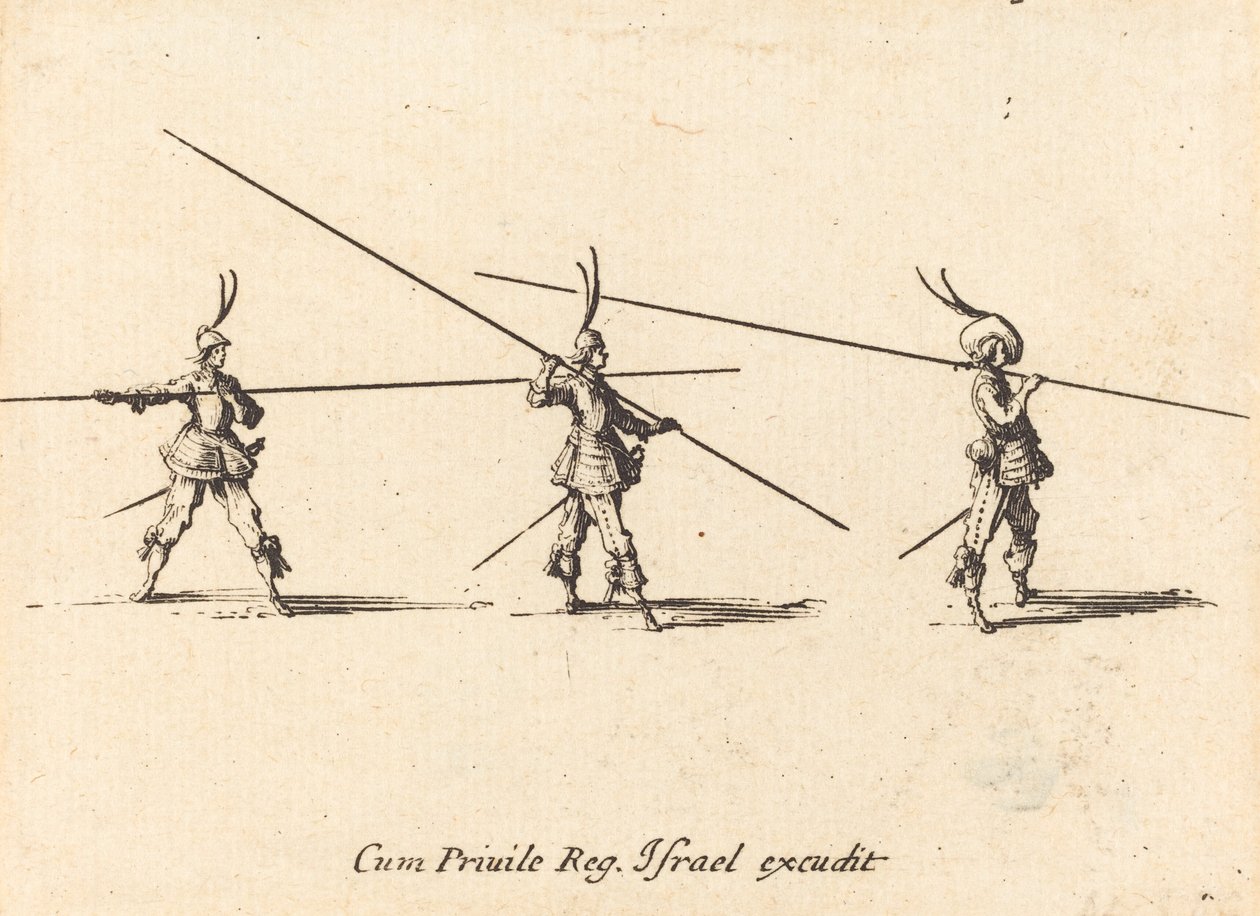 Perfurar com lanças inclinadas de Jacques Callot