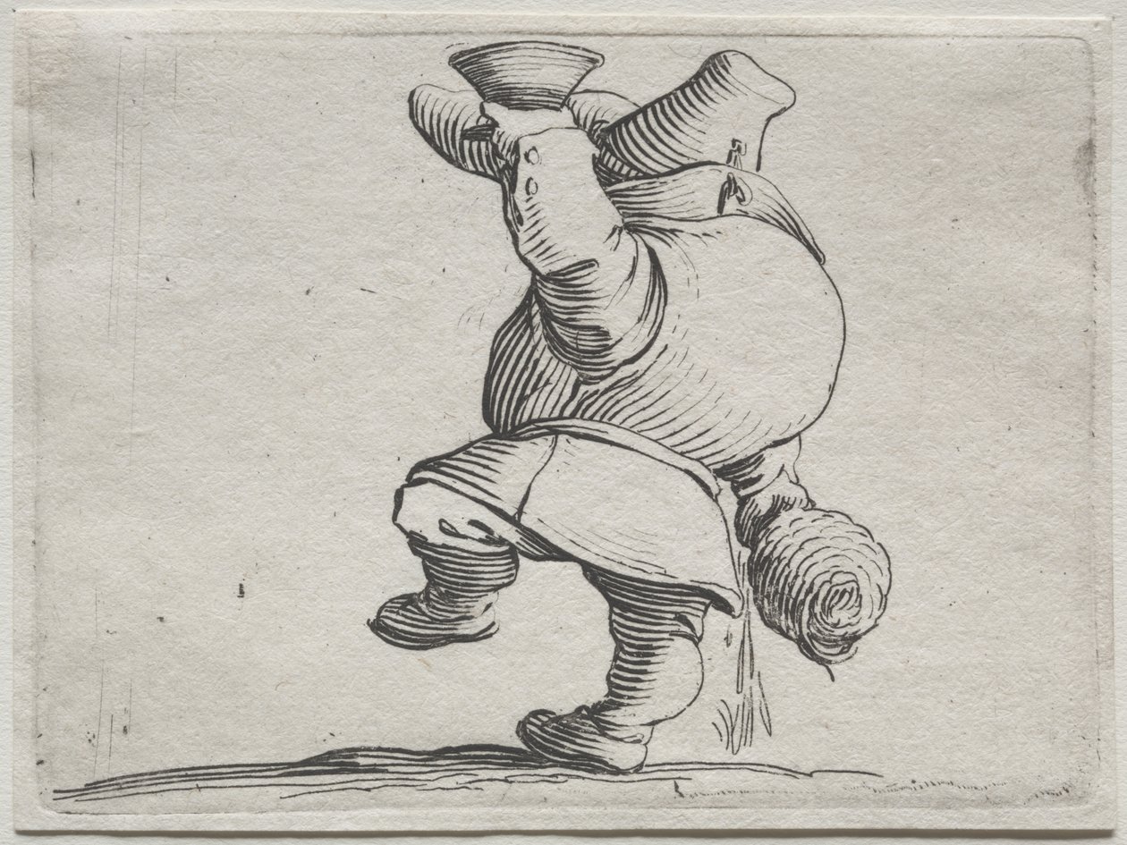 Várias figuras corcundas de Iacopo Callot (Bebedor visto por trás) de Jacques Callot