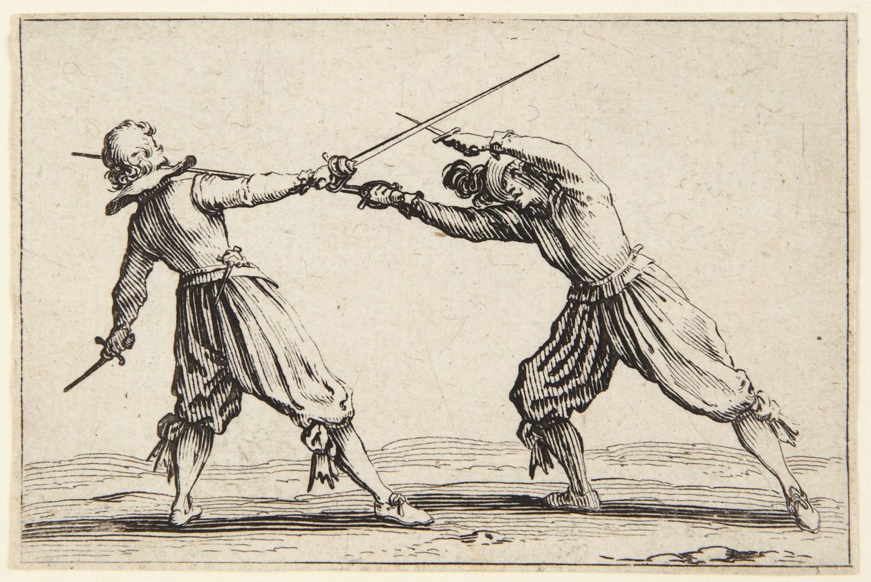 Duelo com espadas e punhais de Jacques Callot