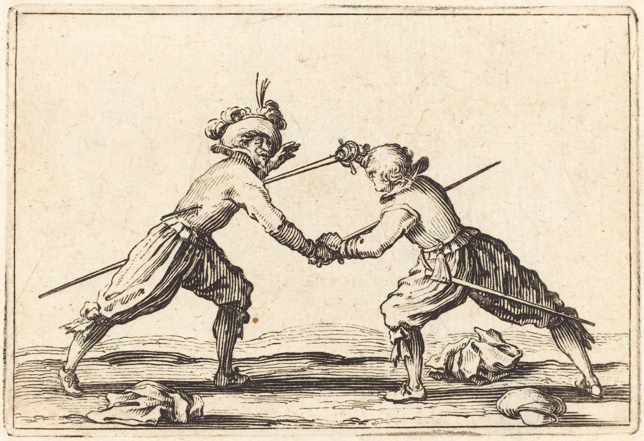 Duelo com Espadas, c. 1622. de Jacques Callot