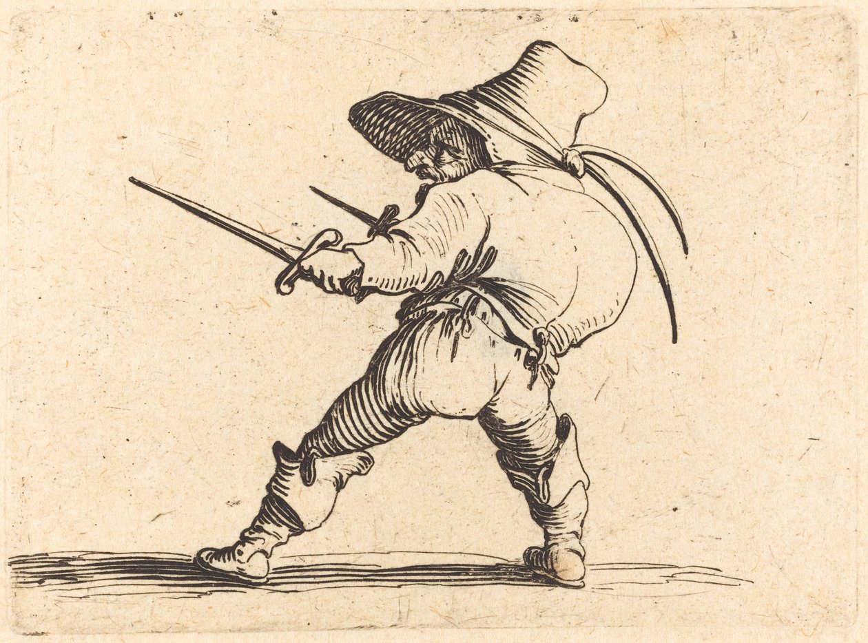 Duelista com Espada e Adaga de Jacques Callot