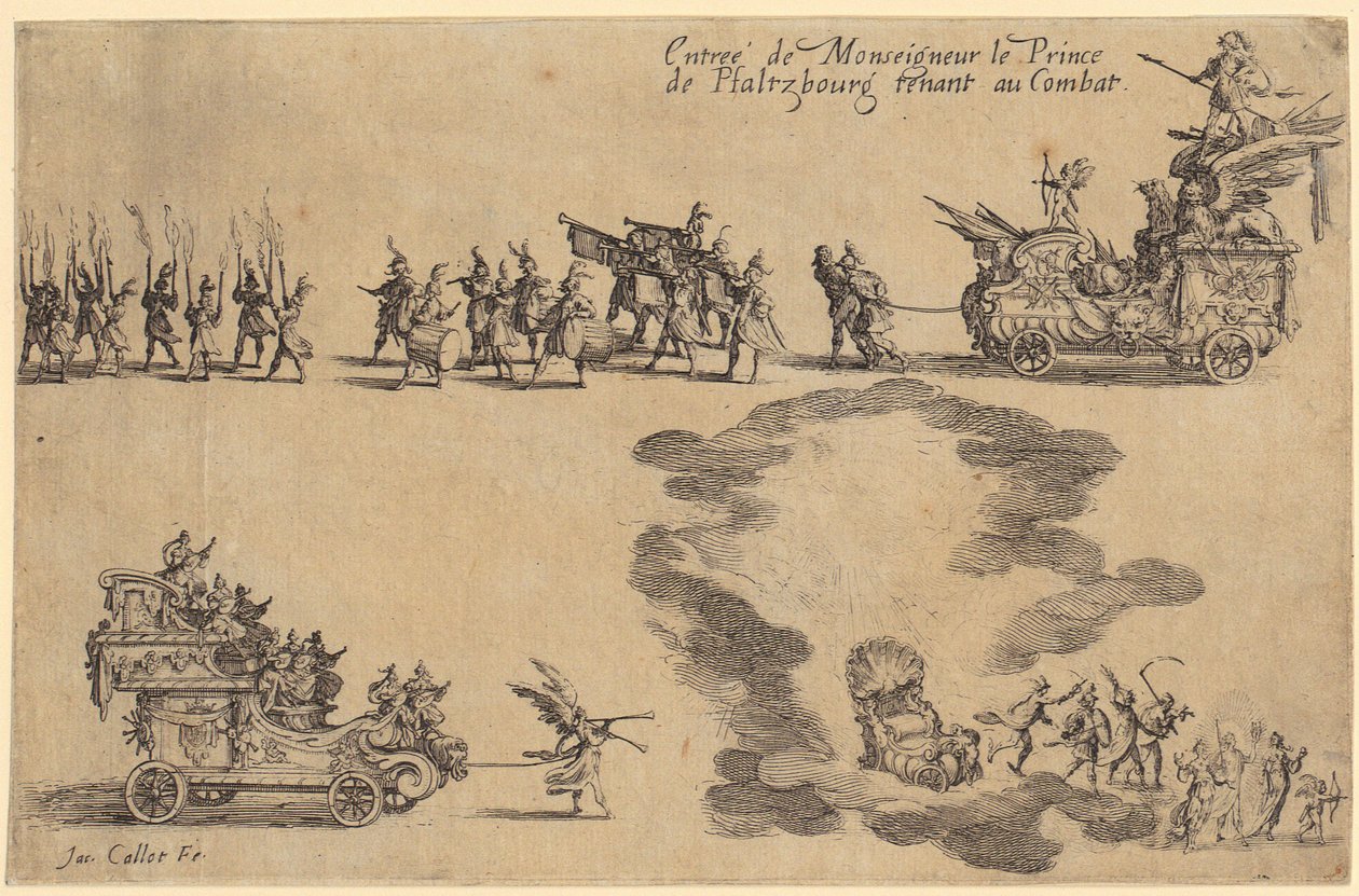 Fidalgo com gibão de pele, estampa 6 da série «A nobreza» de Jacques Callot