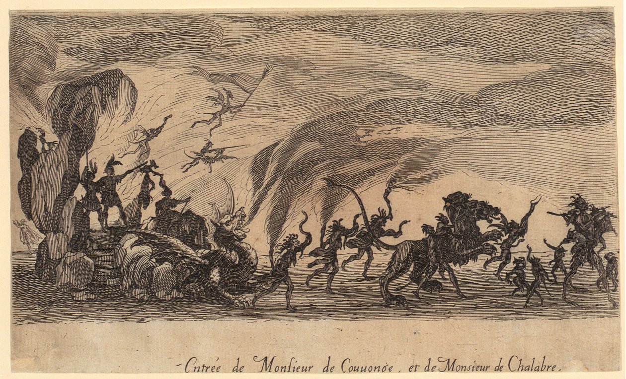 Entrada do Senhor de Couvonge e do Senhor de Chalabre, folha 5 da série «O Torneio» de Jacques Callot