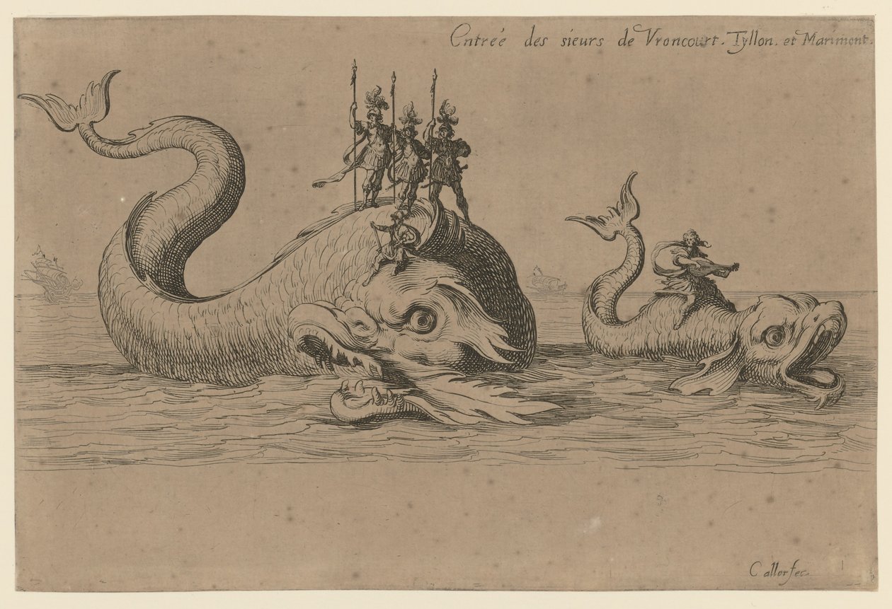Chegada de Monsieur de Vroncourt, Tyllon e Marimont de Jacques Callot