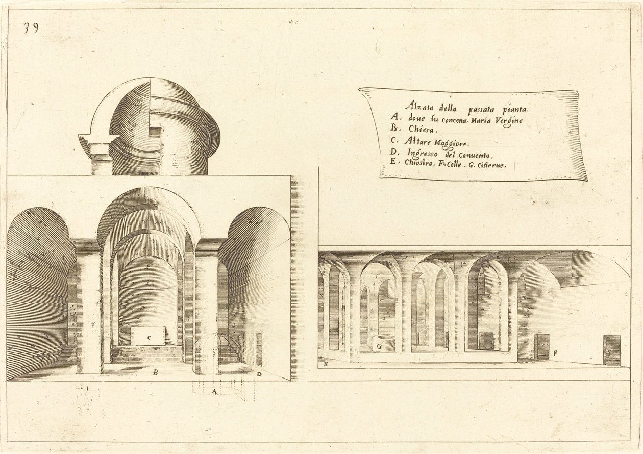 Elevação de uma Igreja de Jacques Callot
