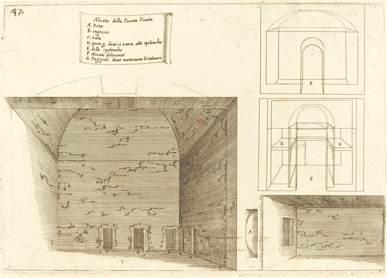 Elevação de um Plano de Passagem de Jacques Callot